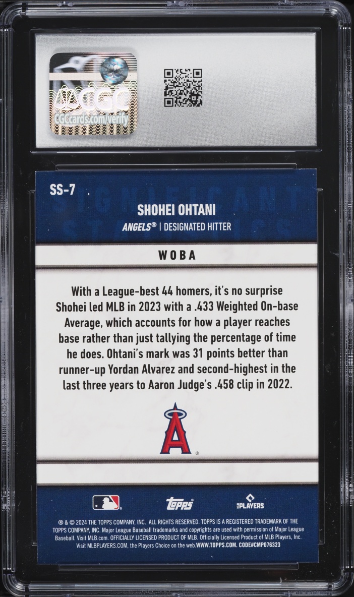 2024 Topps Significant Statistics Shohei Ohtani #SS-7 CGC 9 MINT