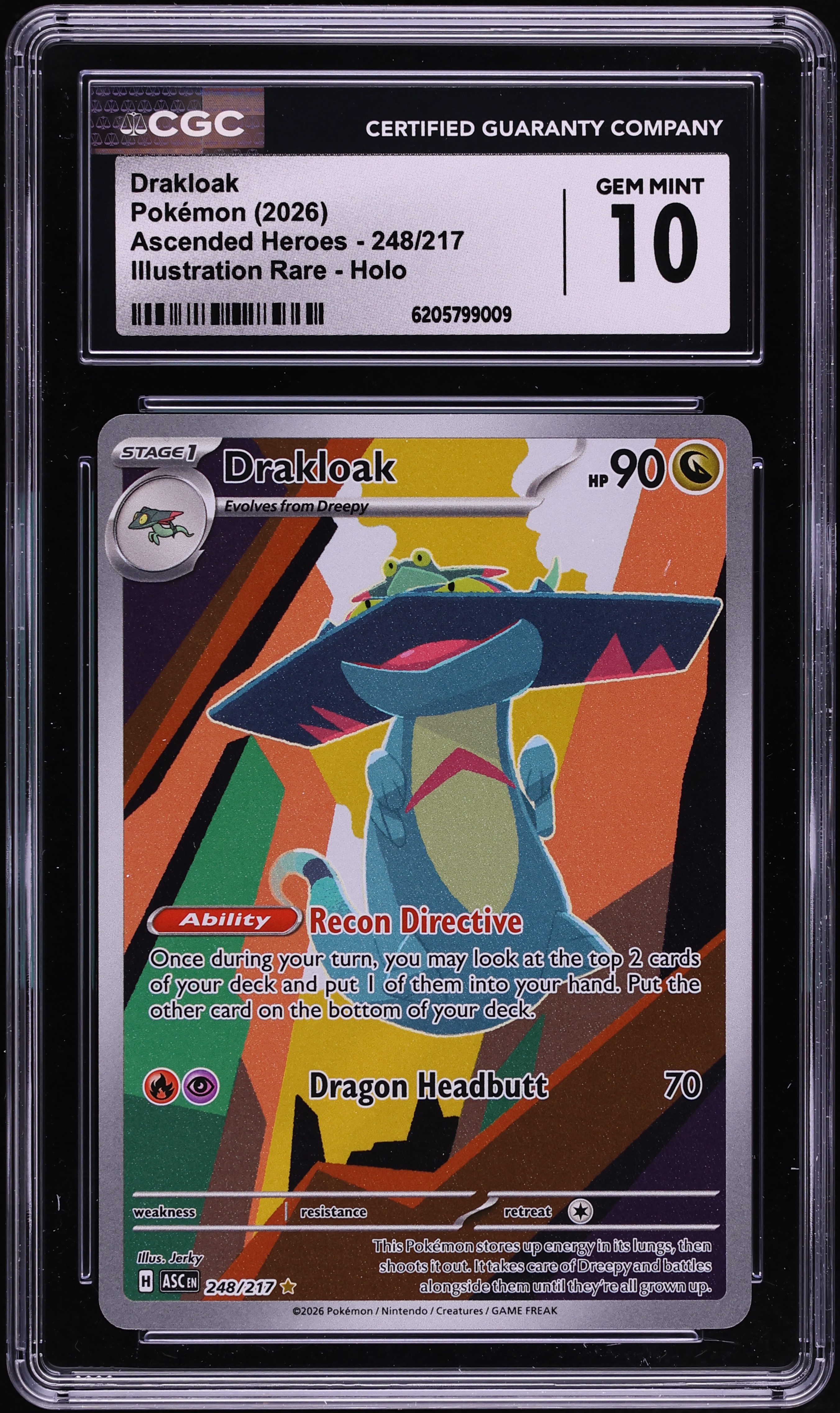 2026 Pokemon Mega Evolution Ascended Heroes IR Drakloak #248 CGC 10 GEM MINT
