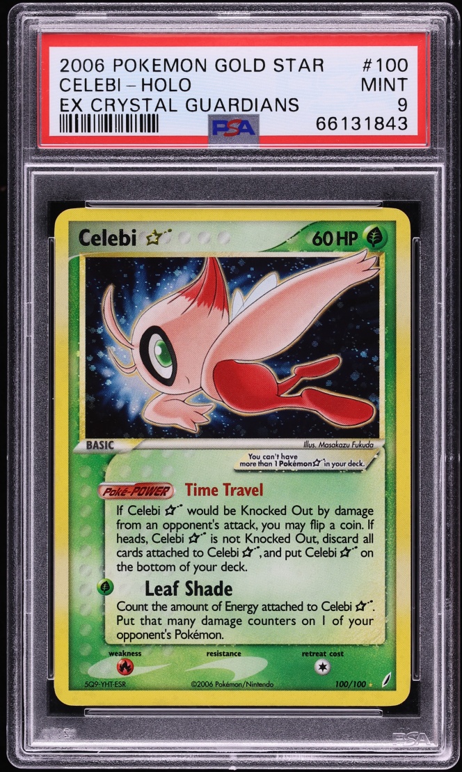 2006 Pokemon EX Crystal Guardians Holo Celebi Gold Star #100 PSA 9 MINT