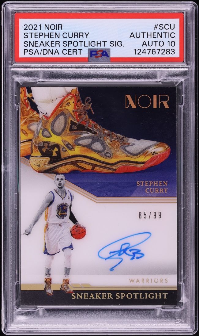 2021 Panini Noir Sneaker Spotlight Stephen Curry AUTO DNA 10 /99 #SNS-SCU PSA AUTH