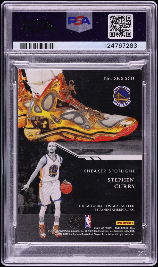 2021 Panini Noir Sneaker Spotlight Stephen Curry AUTO DNA 10 /99 #SNS-SCU PSA AUTH
