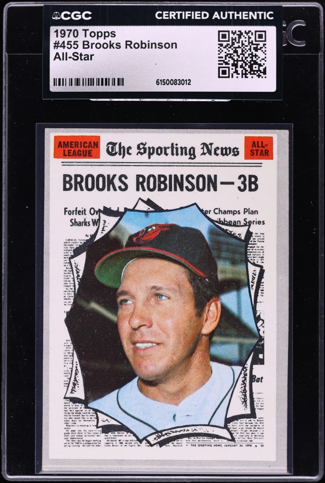 1970 Topps Brooks Robinson ALL-STAR #455 CGC AUTH