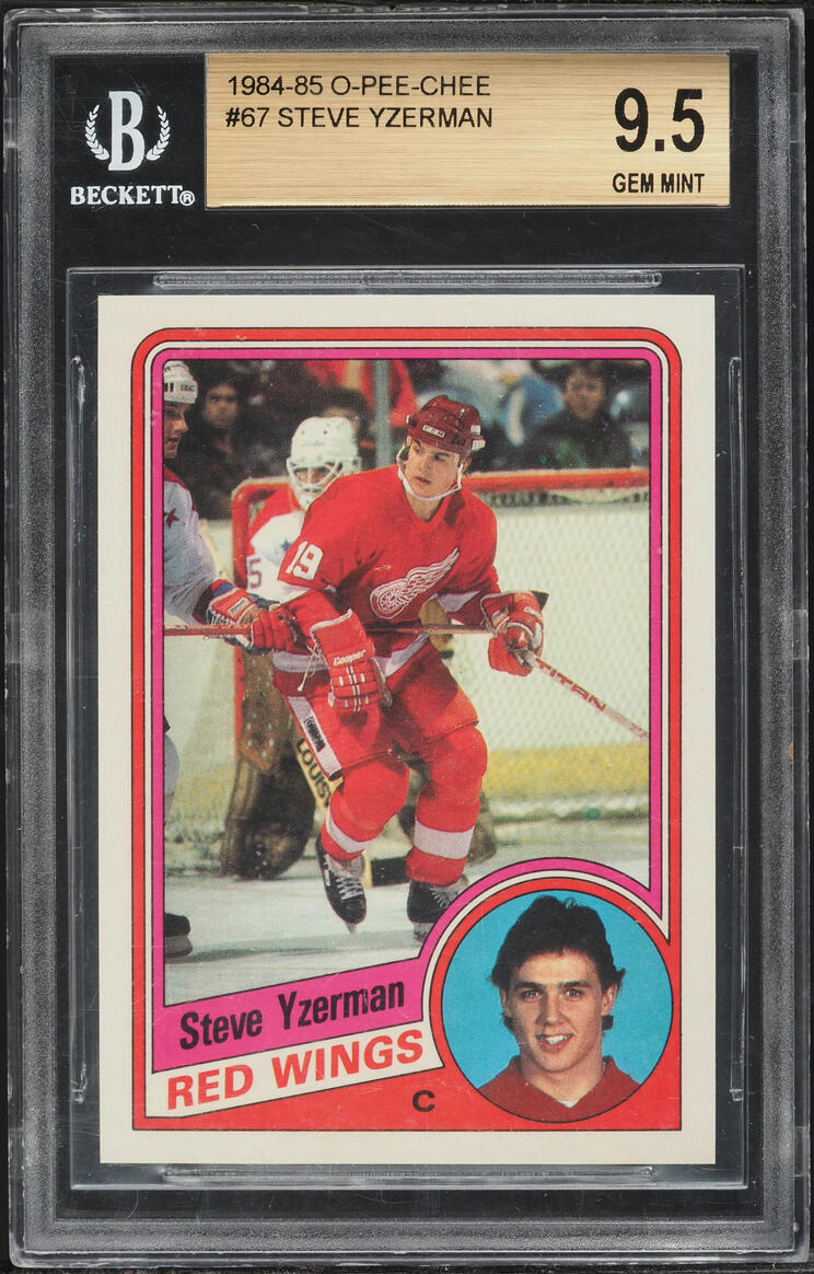 1984 O-Pee-Chee Hockey Steve Yzerman ROOKIE #67 BGS 9.5 GEM MINT