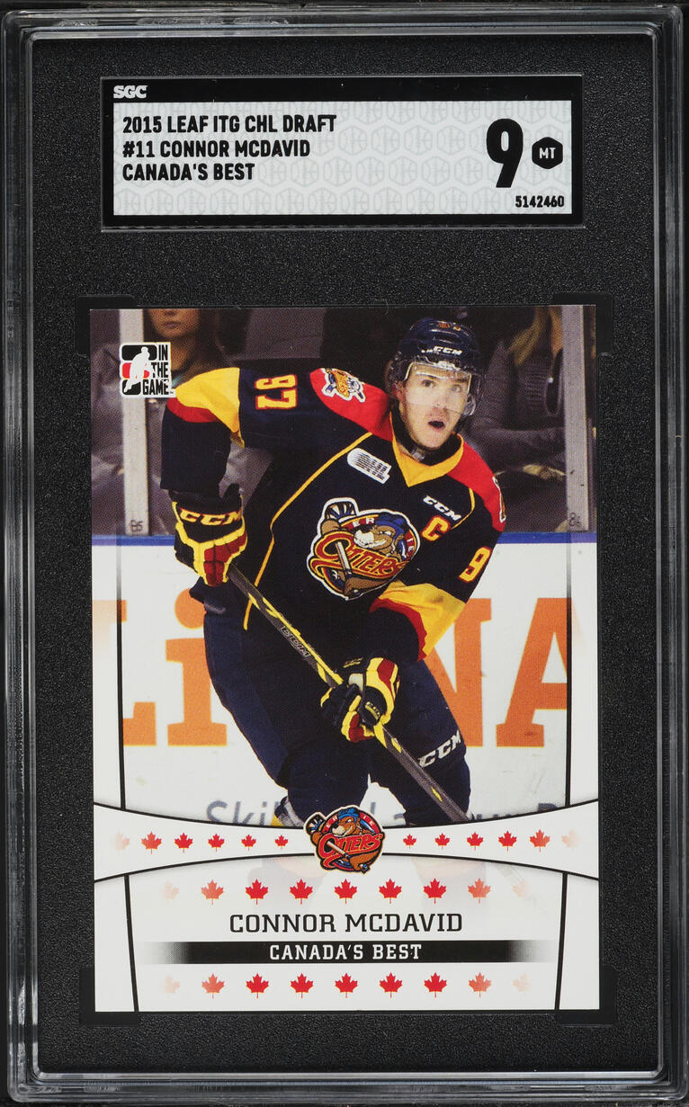 2015 Leaf In The Game CHL Draft Canada's Best Connor McDavid ROOKIE #11 SGC 9 MINT