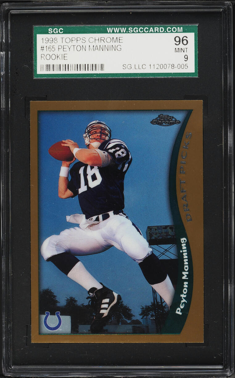 1998 Topps Chrome Peyton Manning ROOKIE #165 SGC 9 MINT