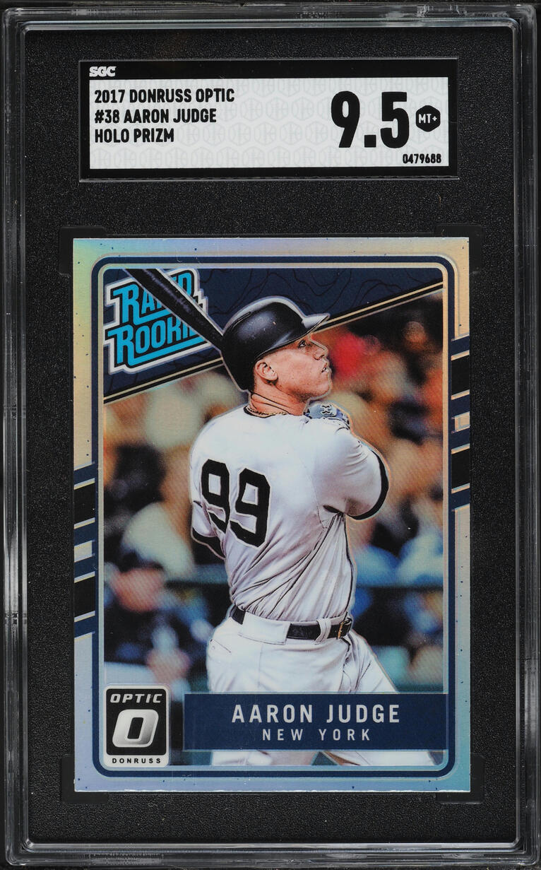 2017 Donruss Optic Holo Prizm Aaron Judge ROOKIE #38 SGC 9.5 MINT+