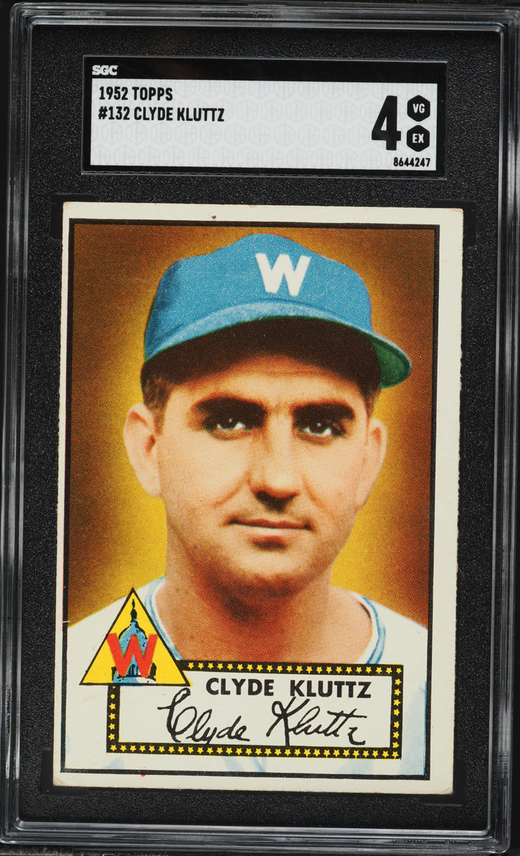 1952 Topps Clyde Kluttz #132 SGC 4 VGEX