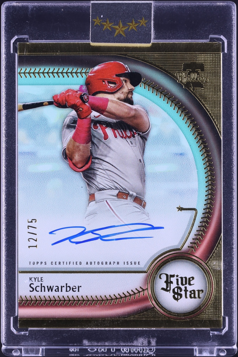 2024 Topps Five Star Aqua Kyle Schwarber AUTO /75 #FSA-KSC