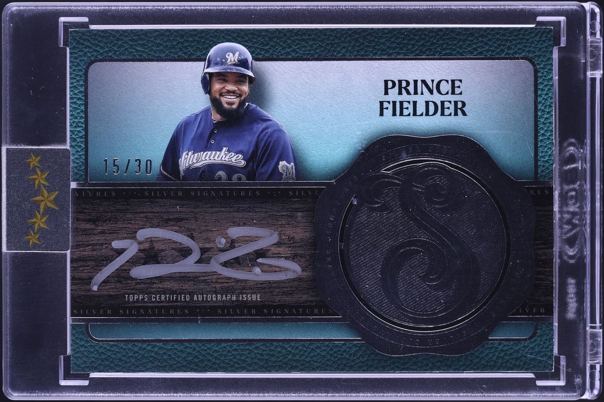 2025 Topps Five Star Silver Signatures Aqua Prince Fielder AUTO /30 #FSS-PF