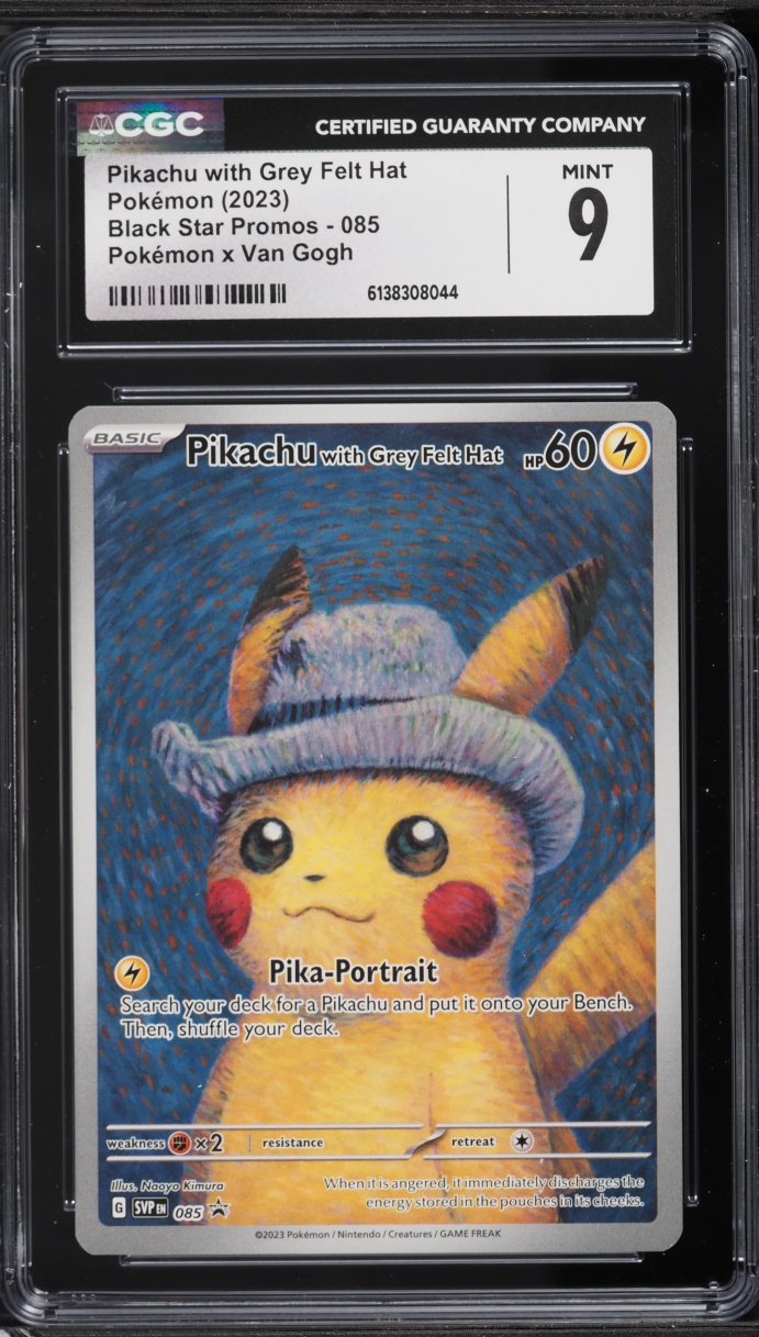 2023 Pokemon Scarlet & Violet Promo Van Gogh Full Art Pikachu With Grey Felt Hat #85 CGC 9 MINT