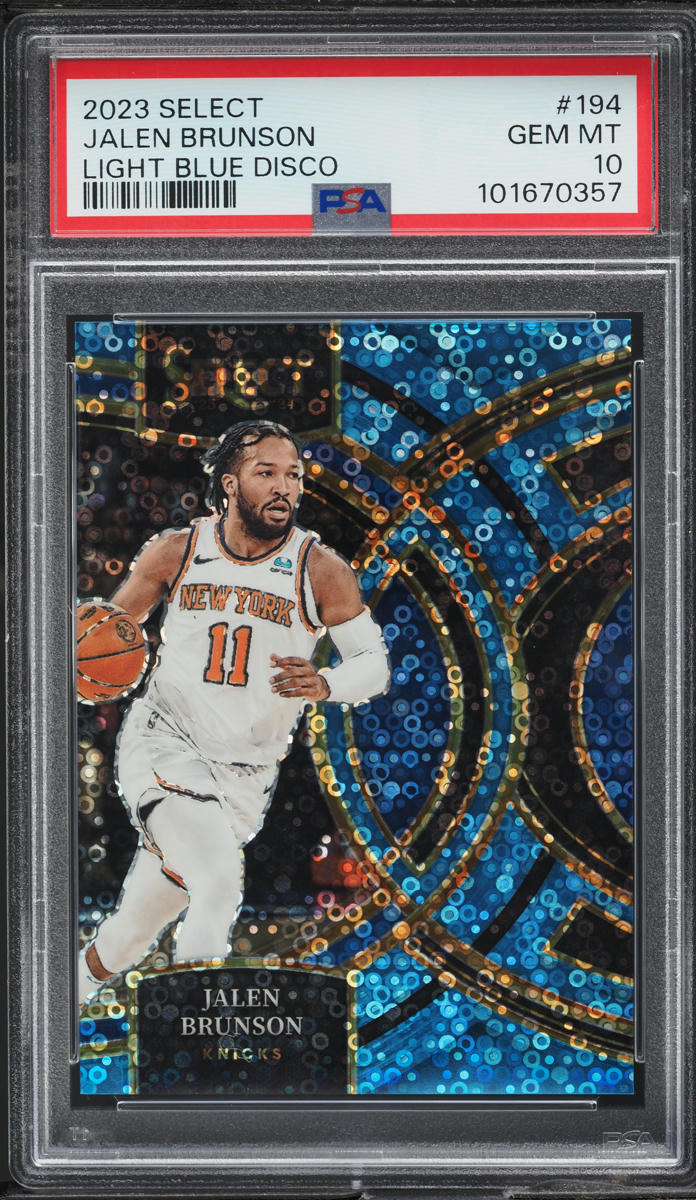 2023 Select Premier Light Blue Disco Jalen Brunson /99 #194 PSA 10 GEM MINT