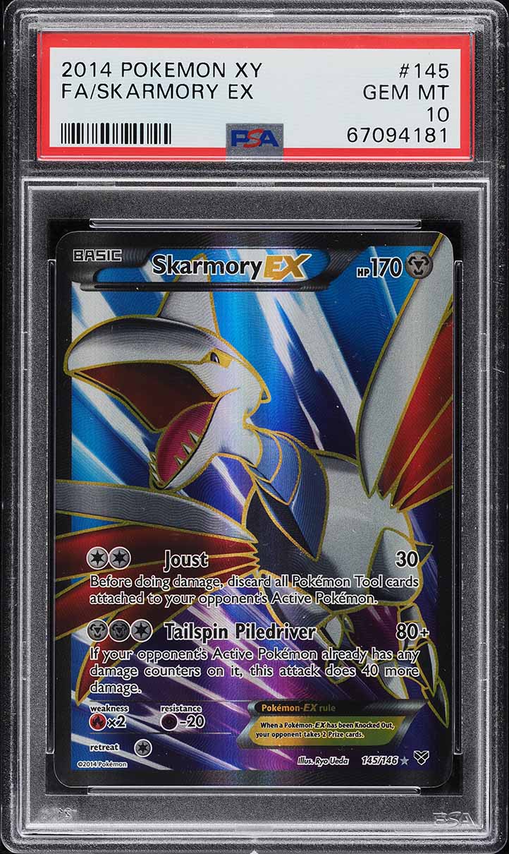 2014 Pokemon XY Full Art Skarmory EX #145 PSA 10 GEM MINT