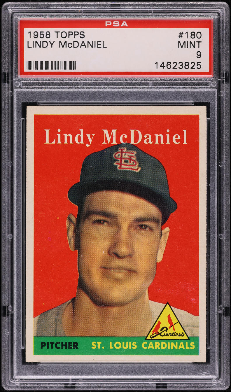 1958 Topps Lindy McDaniel #180 PSA 9 MINT