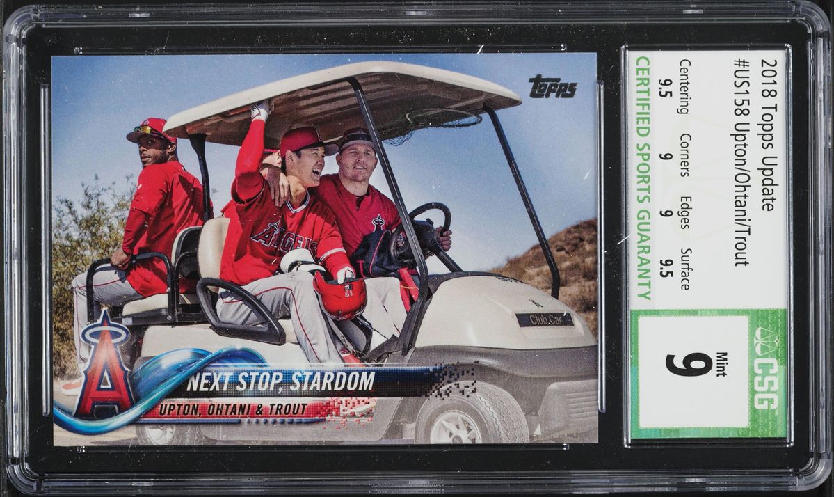 2018 Topps Update Justin Upton Mike Trout Shohei Ohtani ROOKIE #US158 CSG 9 MINT