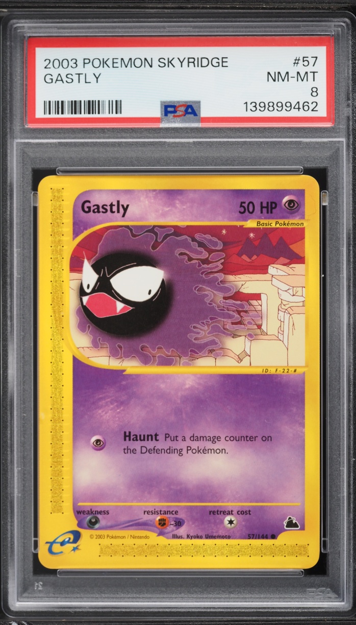 2003 Pokemon Skyridge Gastly #57 PSA 8 NM-MT