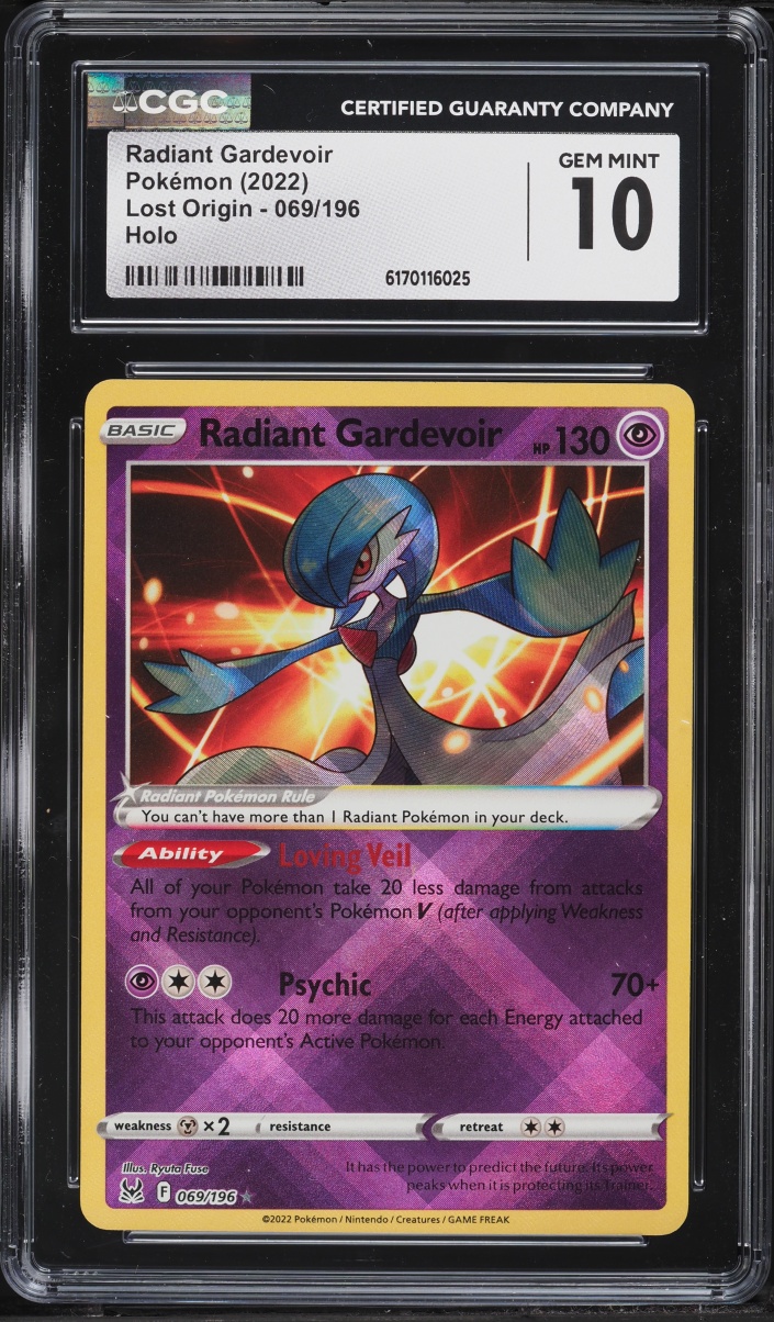 2022 Pokemon Sword & Shield Lost Origin Holo Radiant Gardevoir #69 CGC 10 GEM MINT