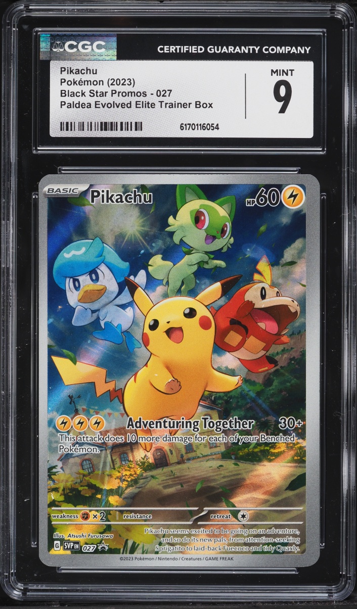 2023 Pokemon Scarlet & Violet Promo Paldea Evolved ETB Full Art Pikachu #27 CGC 9 MINT