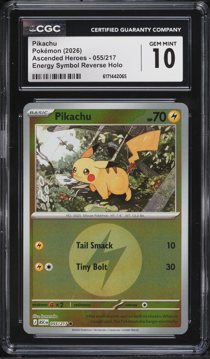 2026 Pokemon Mega Evolution Ascended Heroes Energy Symbol Holo Pikachu #55 CGC 10 GEM MINT