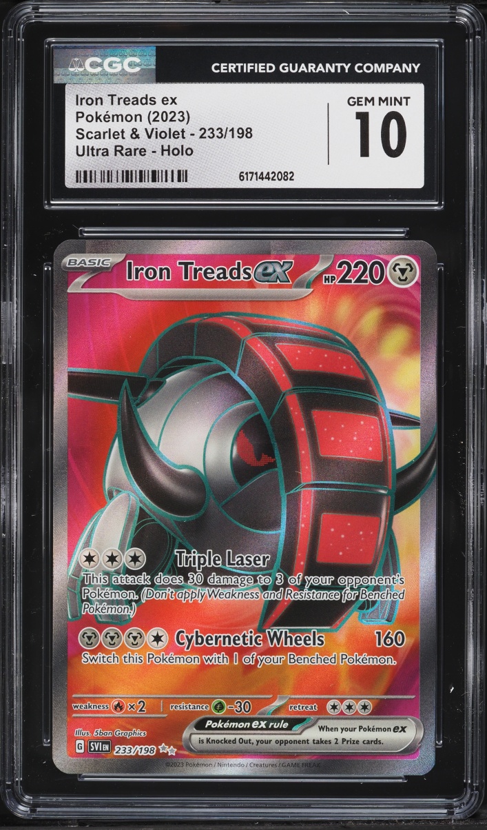 2023 Pokemon Scarlet & Violet Full Art Iron Treads ex #233 CGC 10 GEM MINT