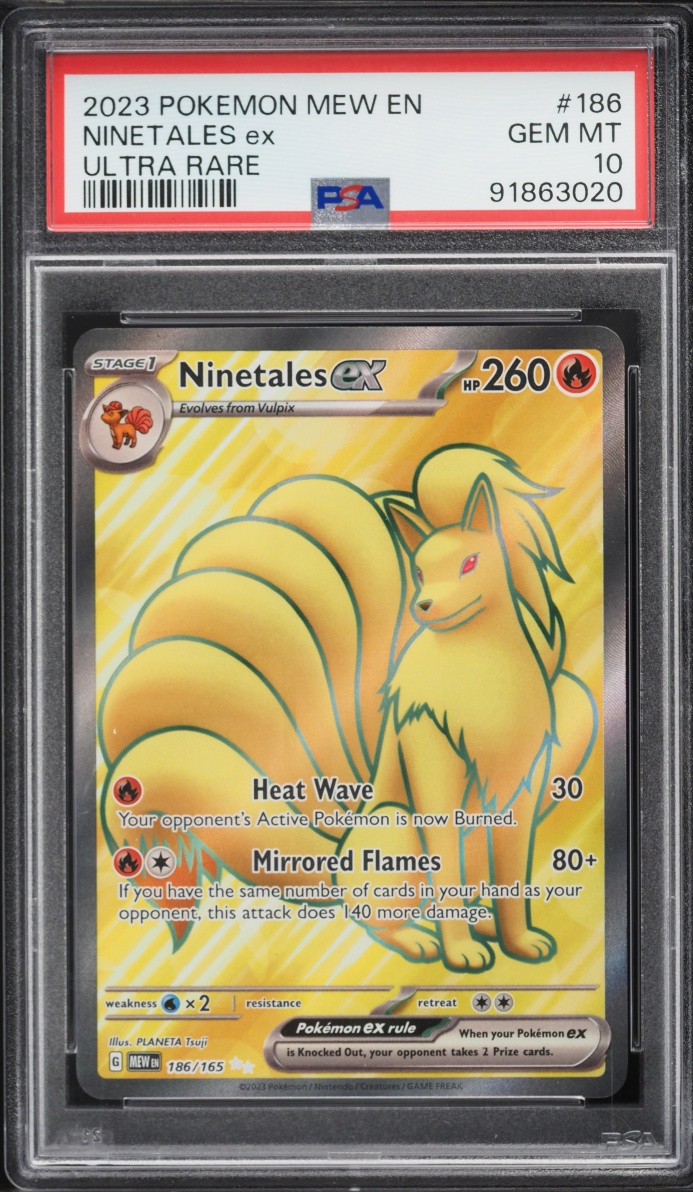 2023 Pokemon Scarlet & Violet 151 Full Art Ninetales EX #186 PSA 10 GEM MINT