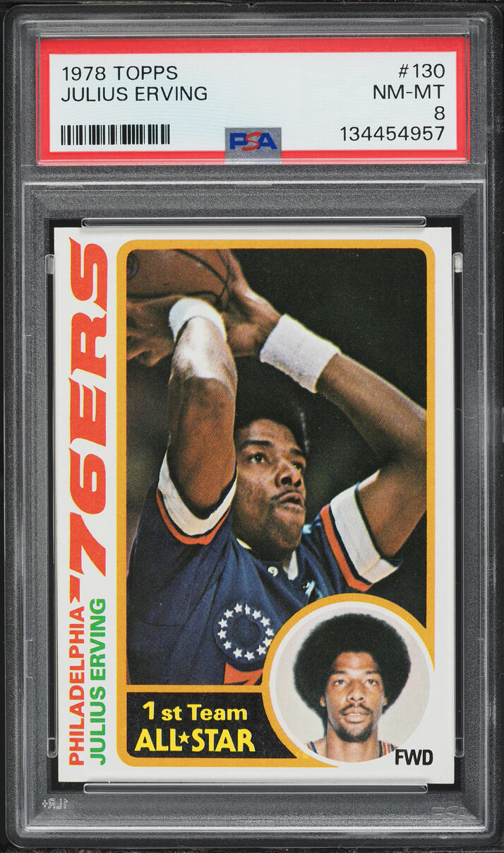 1978 Topps Basketball Julius Erving #130 PSA 8 NM-MT