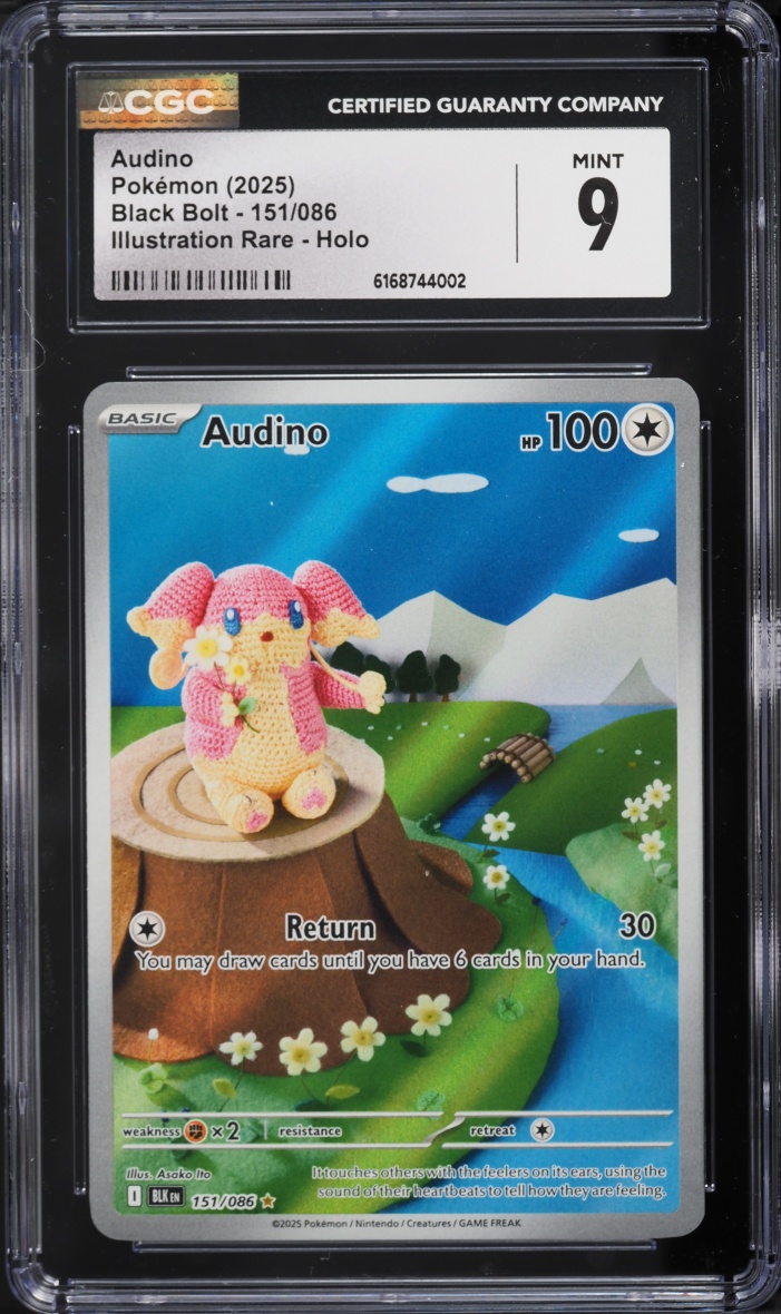 2025 Pokemon Scarlet & Violet Black Bolt IR Audino #151 CGC 9 MINT