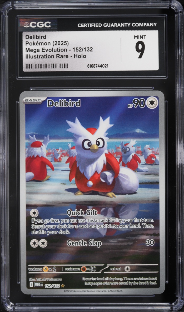 2025 Pokemon Mega Evolution IR Delibird #152 CGC 9 MINT