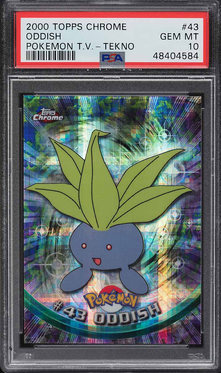 2000 Topps Chrome Pokemon Series 1 Tekno Oddish #43 PSA 10 GEM MINT