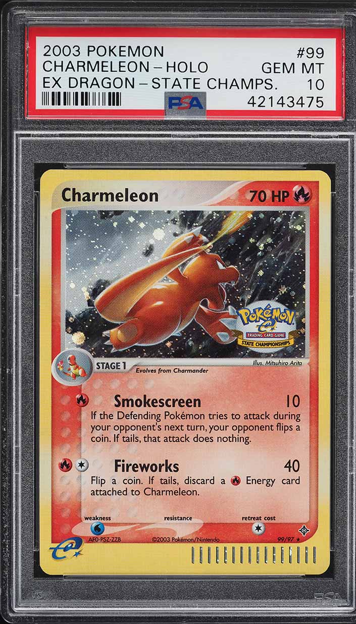 2003 Pokemon EX Dragon State Championships Holo Charmeleon #99 PSA 10 GEM MINT