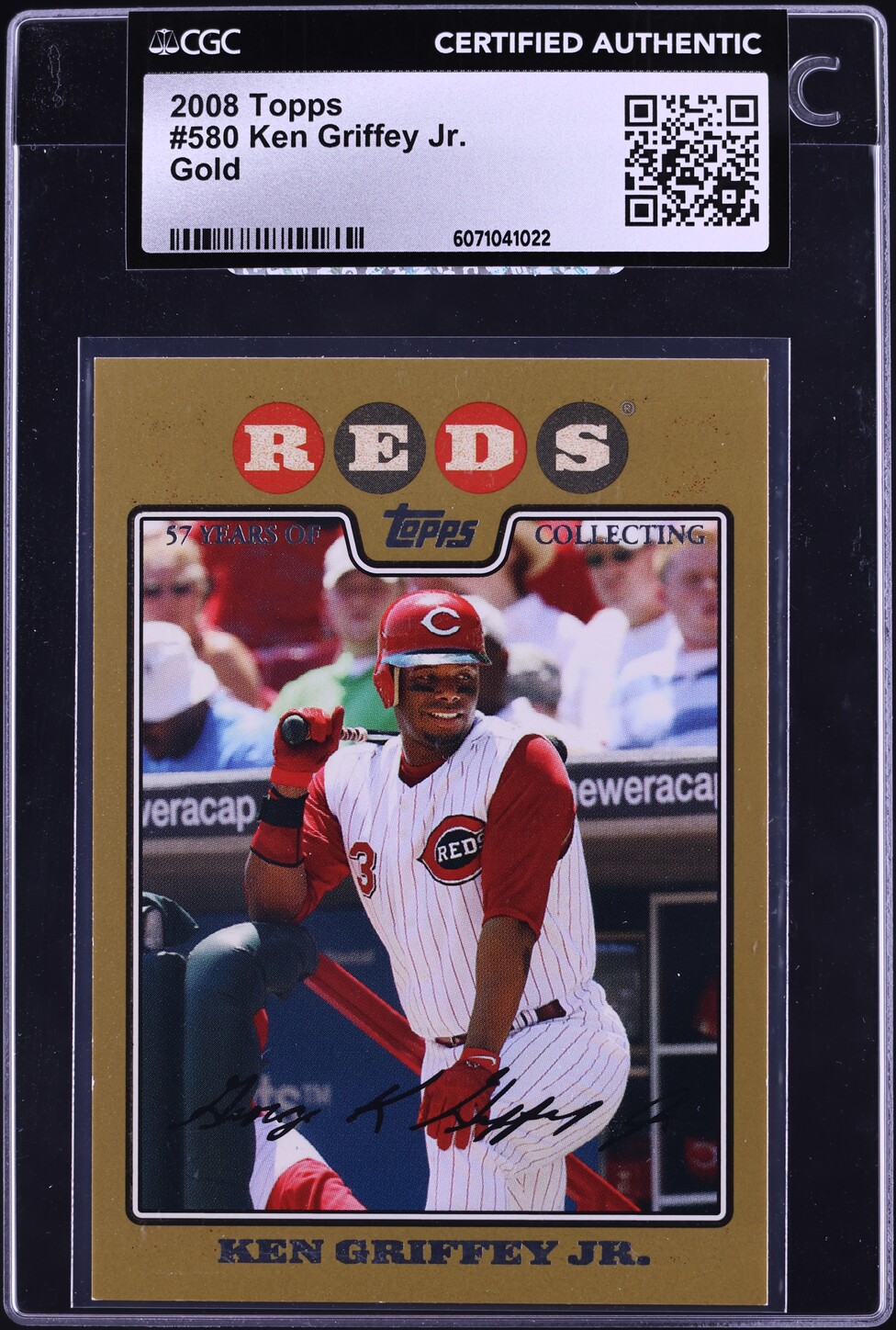 2008 Topps Gold Ken Griffey Jr. /2008 #580 CGC AUTH