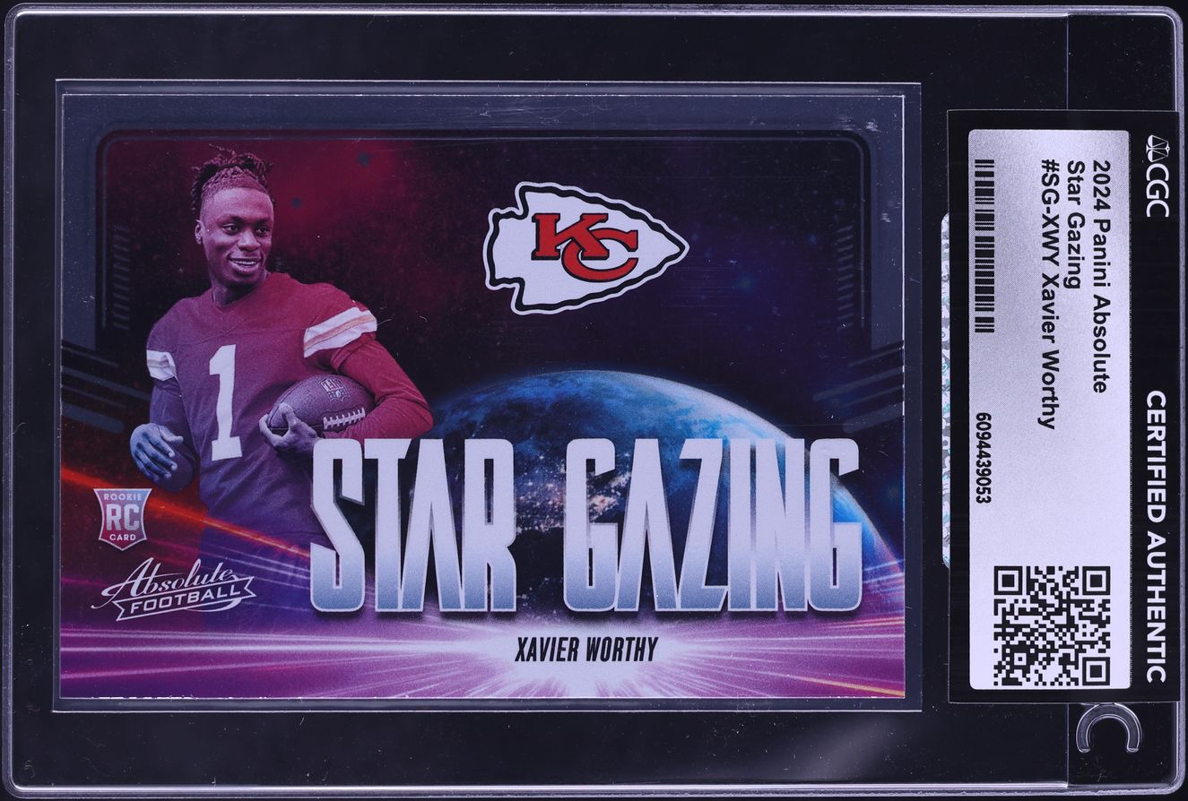 2024 Absolute Star Gazing Xavier Worthy ROOKIE #SG-XWY CGC AUTH