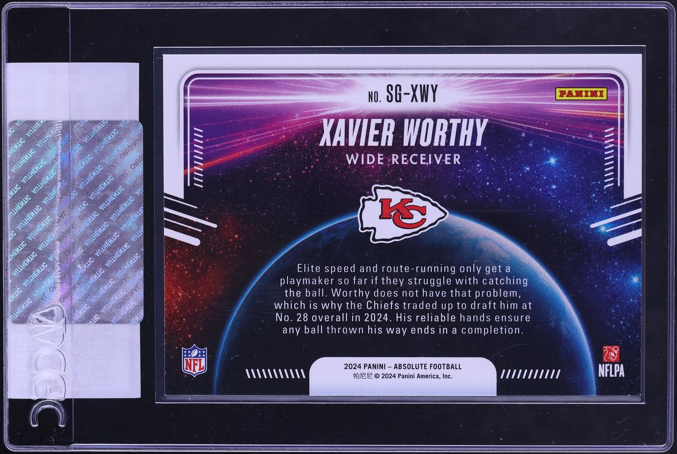 2024 Absolute Star Gazing Xavier Worthy ROOKIE #SG-XWY CGC AUTH