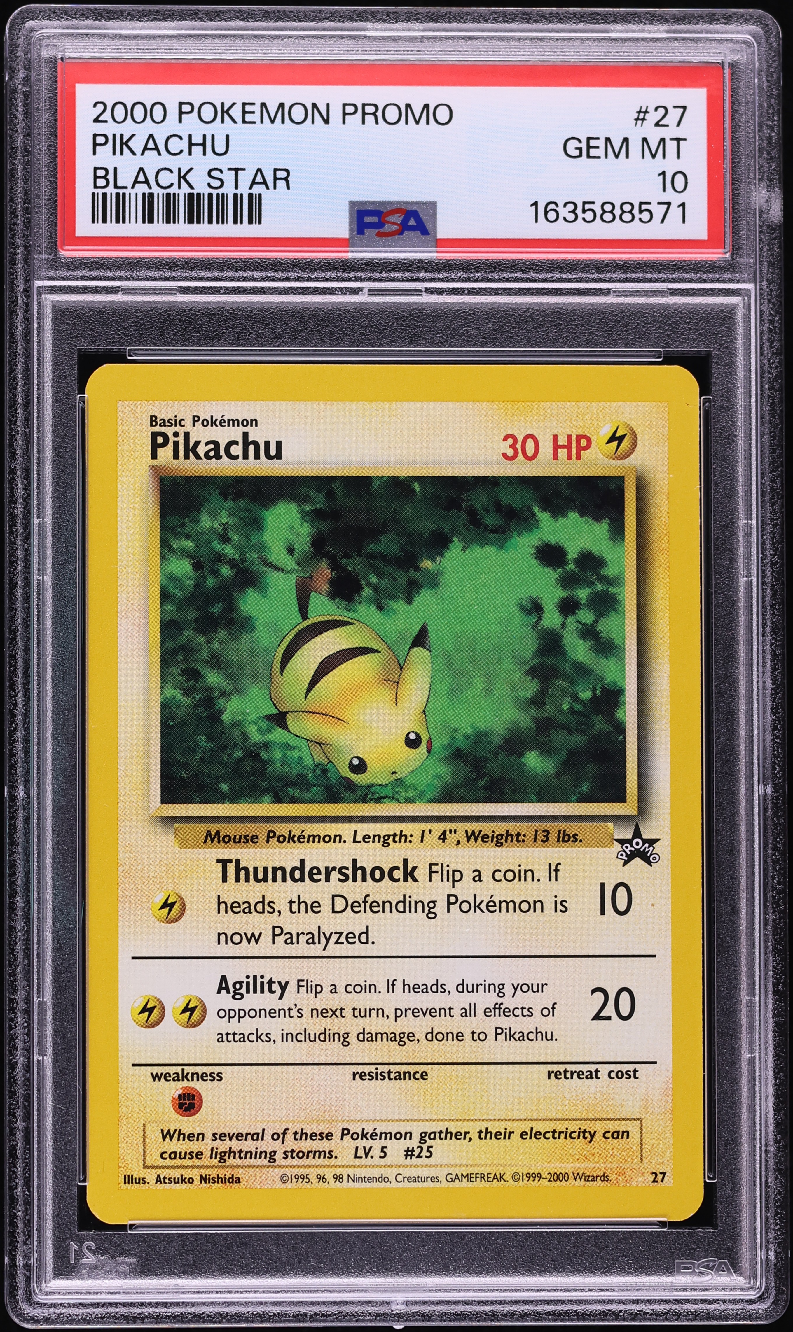 2000 Pokemon Black Star Promo Pikachu #27 PSA 10 GEM MINT