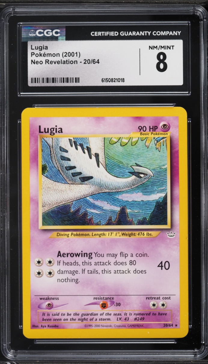 2001 Pokemon Neo Revelation Lugia #20 CGC 8 NM-MT
