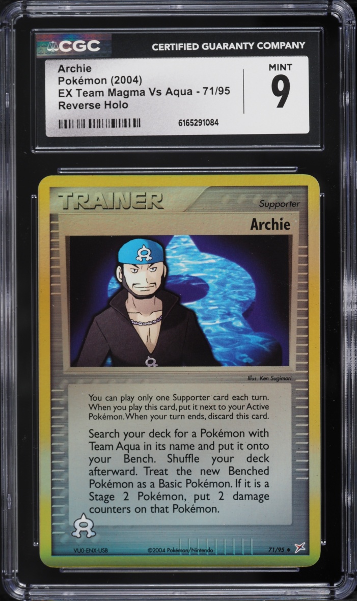 2004 Pokemon EX Team Magma Vs Aqua Reverse Holo Archie #71 CGC 9 MINT