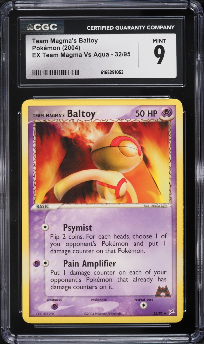 2004 Pokemon EX Team Magma Vs Aqua Team Magma's Baltoy #32 CGC 9 MINT
