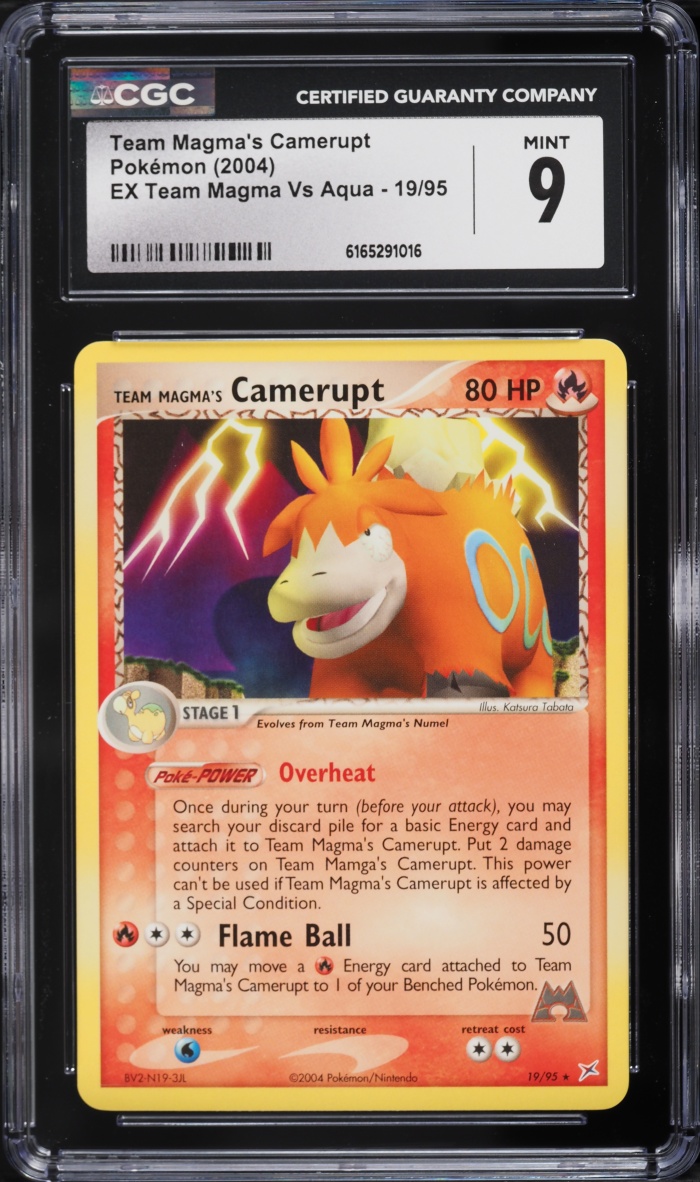 2004 Pokemon EX Team Magma Vs Aqua Team Magma's Camerupt #19 CGC 9 MINT