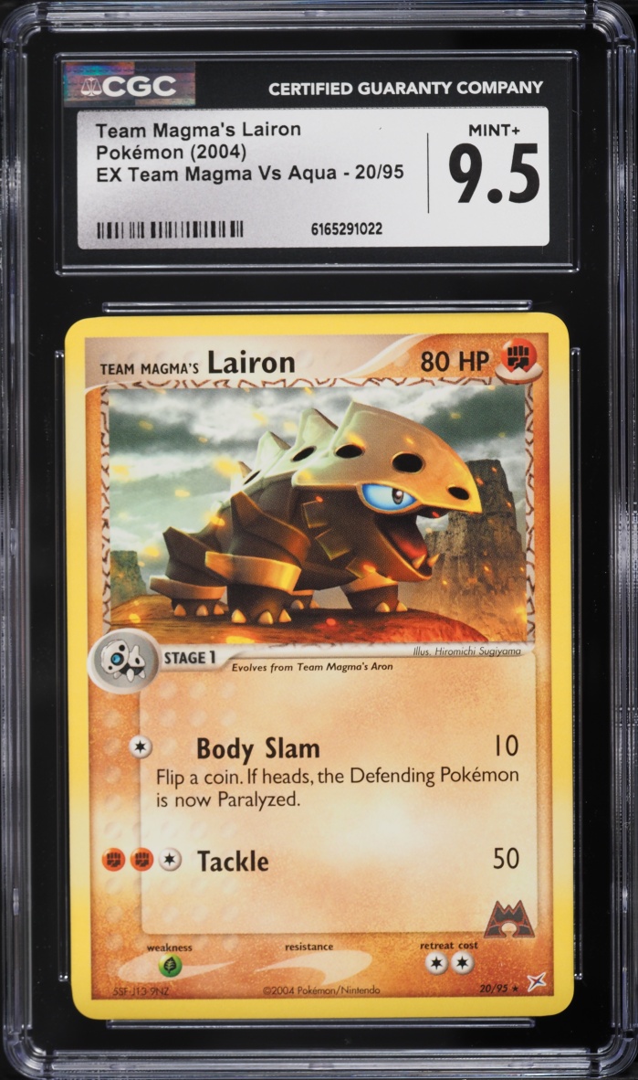 2004 Pokemon EX Team Magma Vs Aqua Team Magma's Lairon #20 CGC 9.5 MINT+