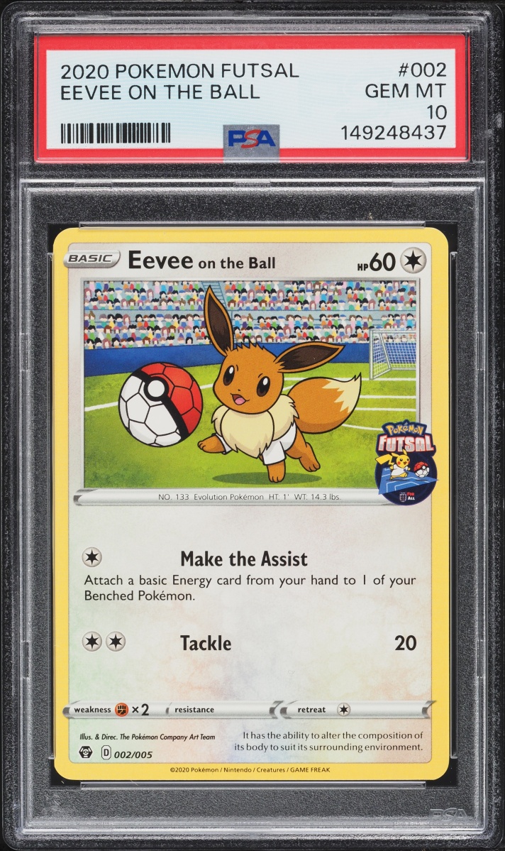 2020 Pokemon Sword & Shield Futsal Eevee On The Ball #2 PSA 10 GEM MINT