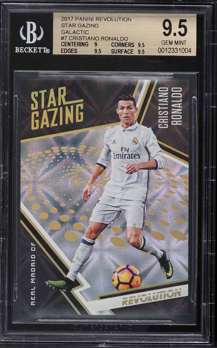 2017 Select Soccer Orange Prizm Cristiano Ronaldo /75 #33 PSA 10