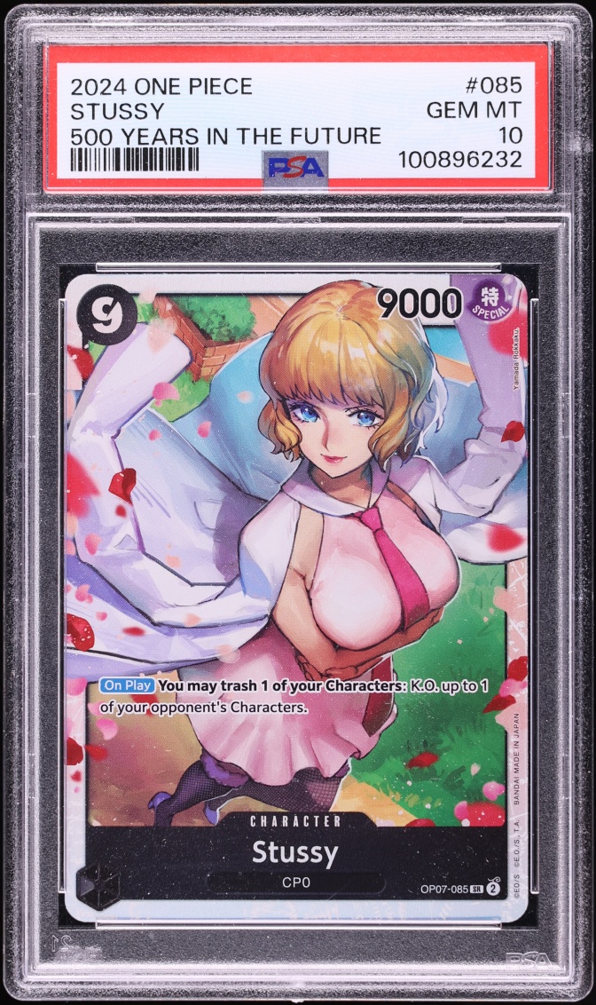 2024 One Piece 500 Years In The Future SR Stussy #OP07-085 PSA 10 GEM MINT