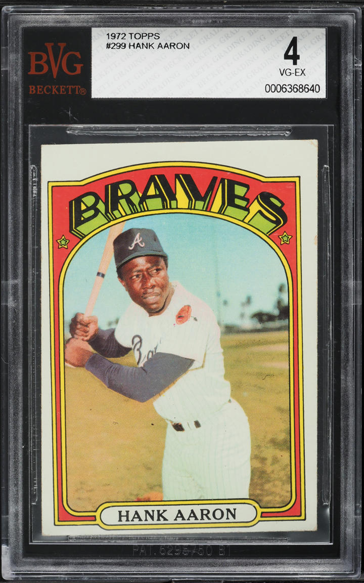 1972 Topps Hank Aaron #299 BVG 4 VGEX