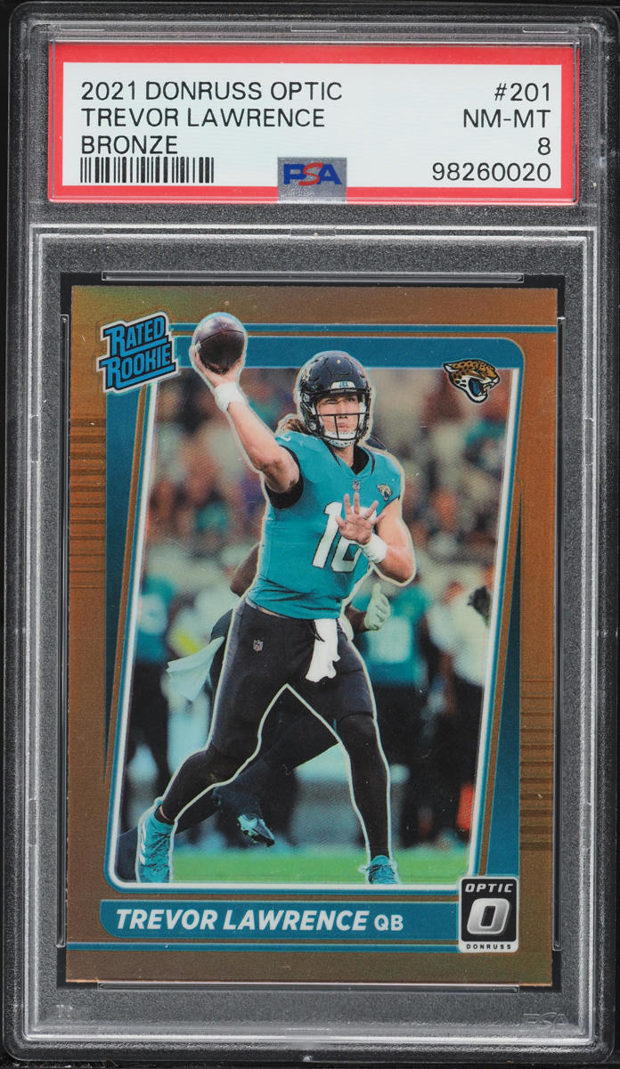 2021 Donruss Optic Bronze Trevor Lawrence ROOKIE #201 PSA 8 NM-MT