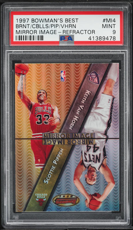 1997 Bowman's Best Mirror Image Refractor Scottie Pippen Kobe