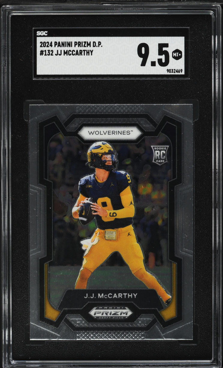 2024 Panini Prizm Draft Picks J.J. McCarthy ROOKIE #132 SGC 9.5 MINT+