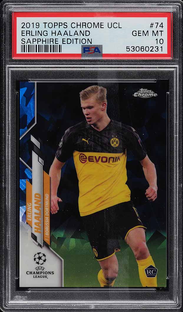 2024 Panini Prizm Premier League Manga Erling Haaland #20 PSA 10