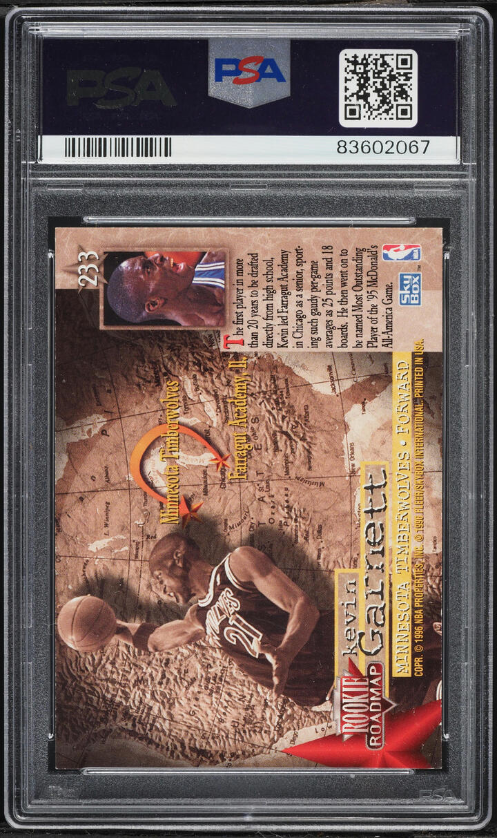 1995 Skybox Premium Kevin Garnett ROOKIE #233 PSA 4 VGEX
