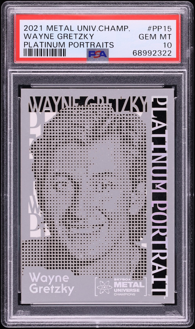 2021 Metal Universe Champions Platinum Portraits Wayne Gretzky #PP-15 PSA 10 GEM MINT
