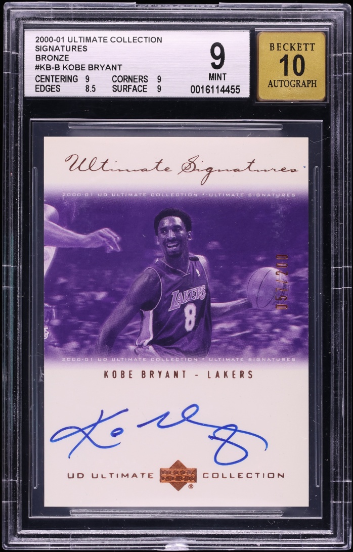 2000 Ultimate Collection Signatures Bronze Kobe Bryant AUTO /200 #KB-B BGS 9 MINT