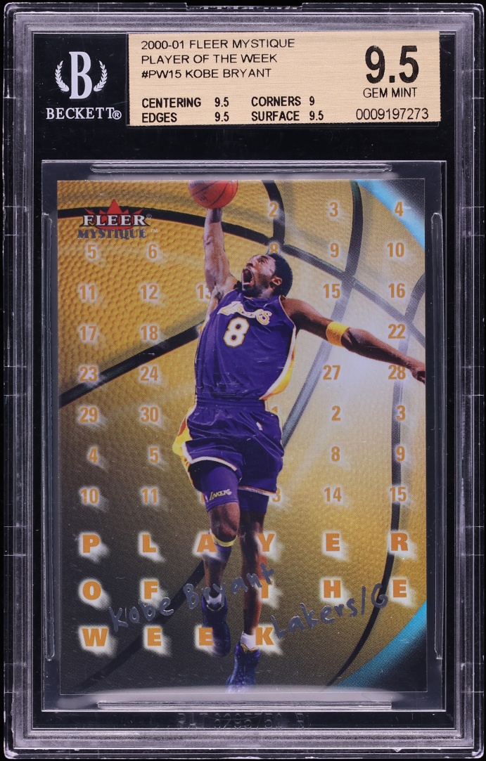 2000 Fleer Mystique Player Of The Week Kobe Bryant #PW15 BGS 9.5 GEM MINT